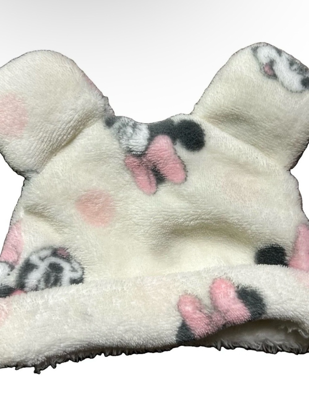 Baby Girl Disney Minnie Mouse Warm Winter Hat Size 0-6 Months